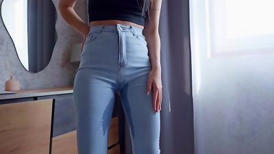 OMG I'm peeing My Jeans! slobber-filled Desperation piss