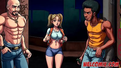 Midnight at red light district! Anacondas porn comics!