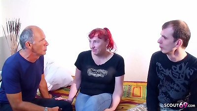 GERMAN old mother AND dad DEFLORATION MMF WITH STEP sonny