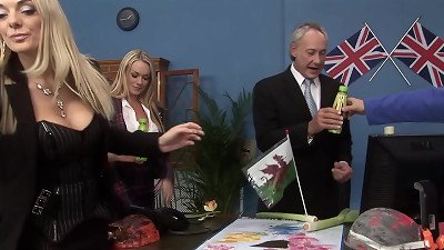 gigantic frosted Brits Stacey Saran And Emma nut suck And fuck In Mmff four way
