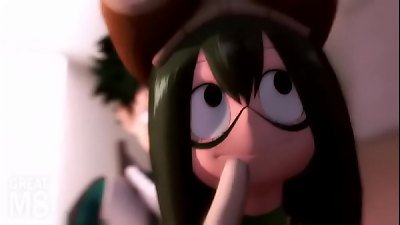 My Hero Academy: Tsuyu Asui having hookup with Izuku Midoriya [SFM With Sound]